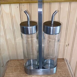 IKEA , Stainless Steel and Glass Oil and vinegar Dispenser Set